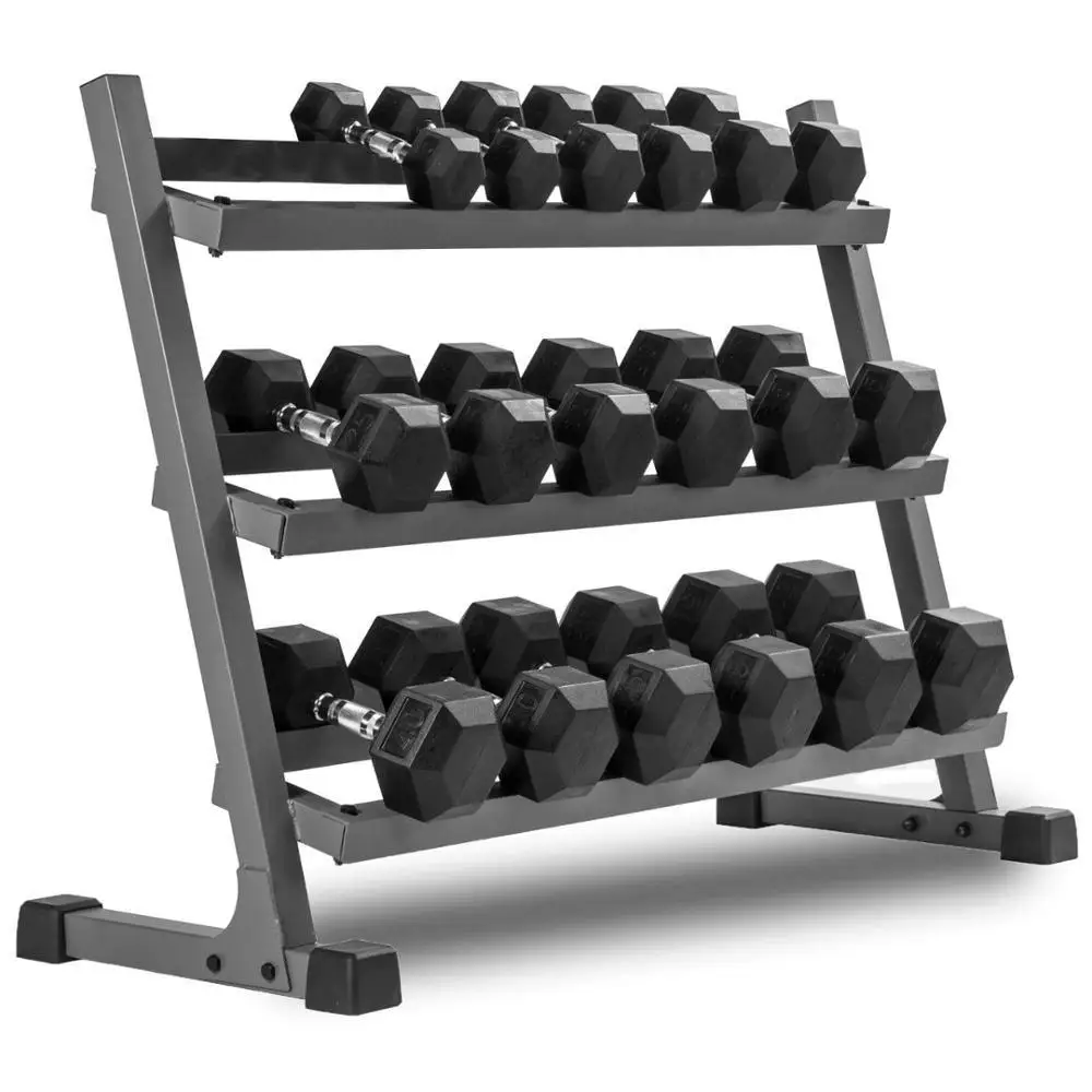 Hex Dumbbell Set - Nieuwe producten groothandel rubber beklede hex