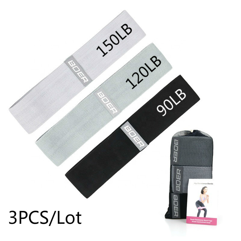 Home Gym Equipment Set - 3Pcs Vrouwen Mannen Stof Resistance Bands
