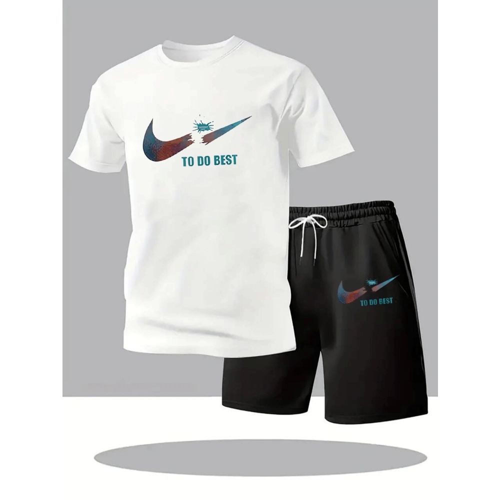 Home Gym Full Body - Nieuwe zomersportkleding herenpak mode tweedelige sport