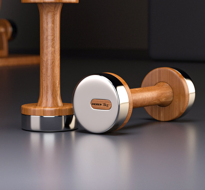 Home Gym Equipment Set - Verstelbare halterset van hout en staal