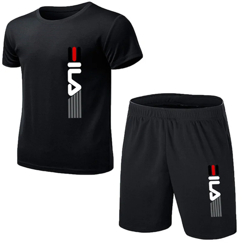 Home Gym Full Body - Zomer herenmode eenvoudige fitness tweedelige oversized