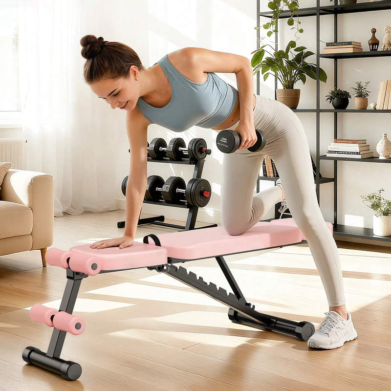 Home Gym Full Body - 9-standen verstelbare gewichtsbank, opvouwbaar, voor thuisgym,