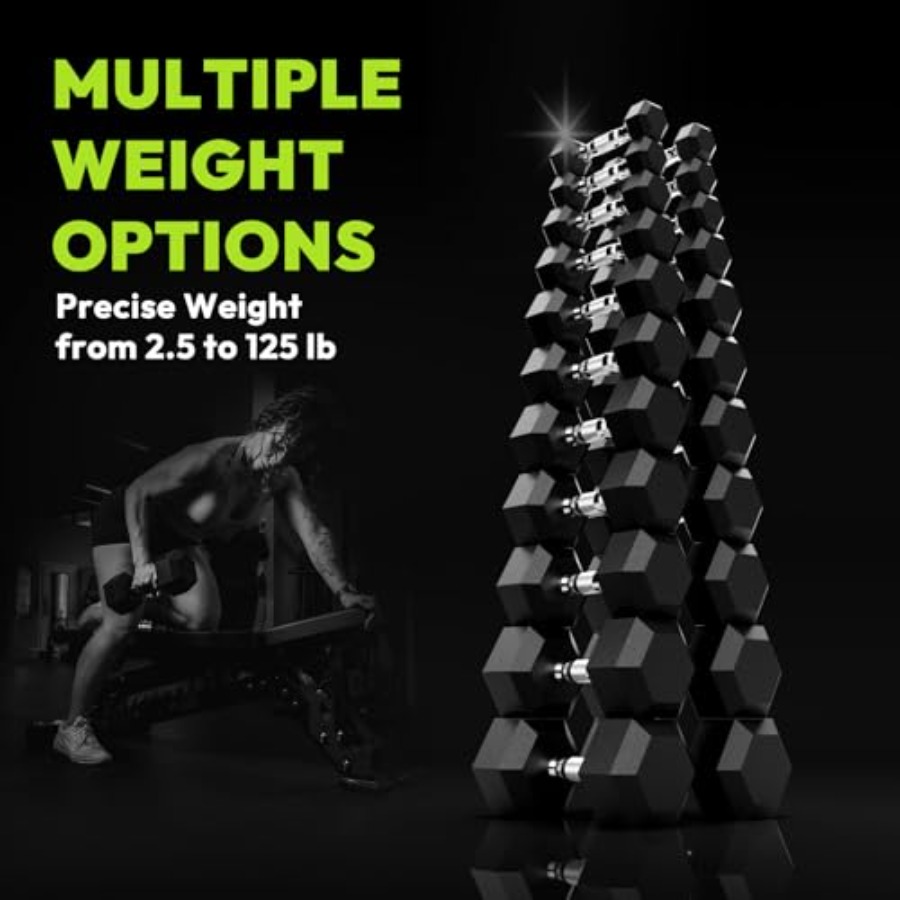 Hex Dumbbell Set 45-480 lb, ru - Hex Dumbbell Set recensie en prijs