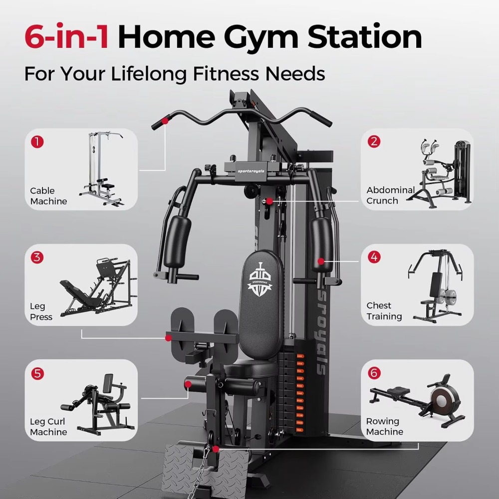 Multifunctionele Home Gym 150L - Home Gym Cable Machine With Weight Stack recensie en prijs
