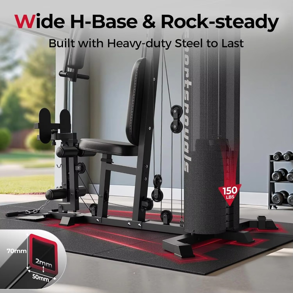 Multifunctionele Home Gym 150L - Home Gym Cable Machine With Weight Stack recensie en prijs