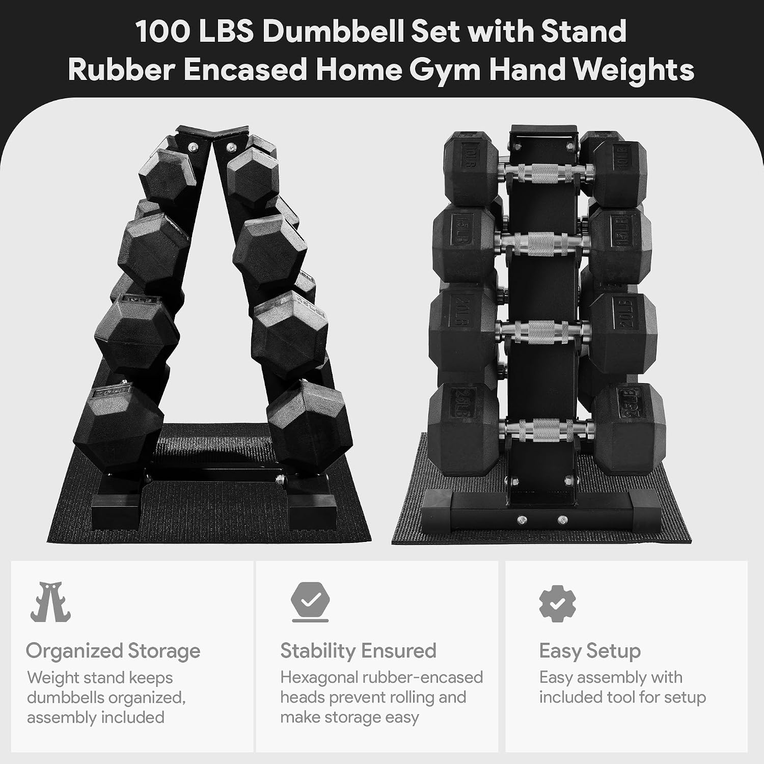 Rubberen Hexagonale Dumbbell G - Hex Dumbbell Set recensie en prijs