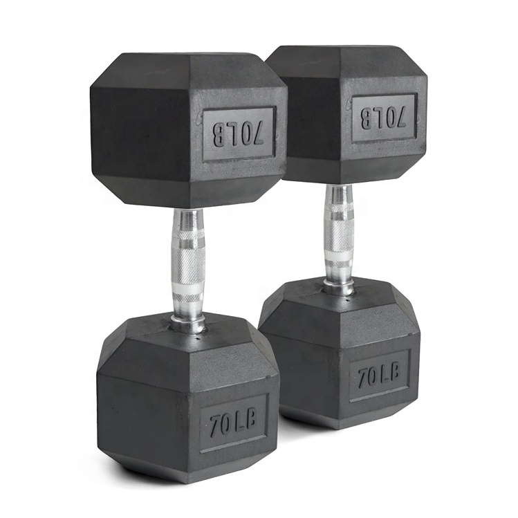 70lb Rubber Hex Dumbbell Set C - Hex Dumbbell Set recensie en prijs