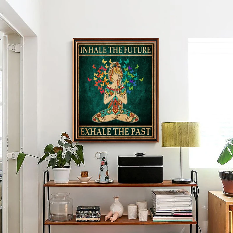 Canvas Schilderij Hippie Yoga  - Home Gym York recensie en prijs